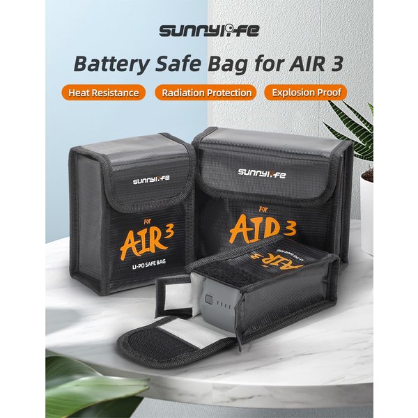 Sac de sécurité pour batterie LiPo pour Drone DJI AIR 3S/AIR 3, sac de protection antidéflagrant, mallette de rangement de batterie, accessoires pour Drone