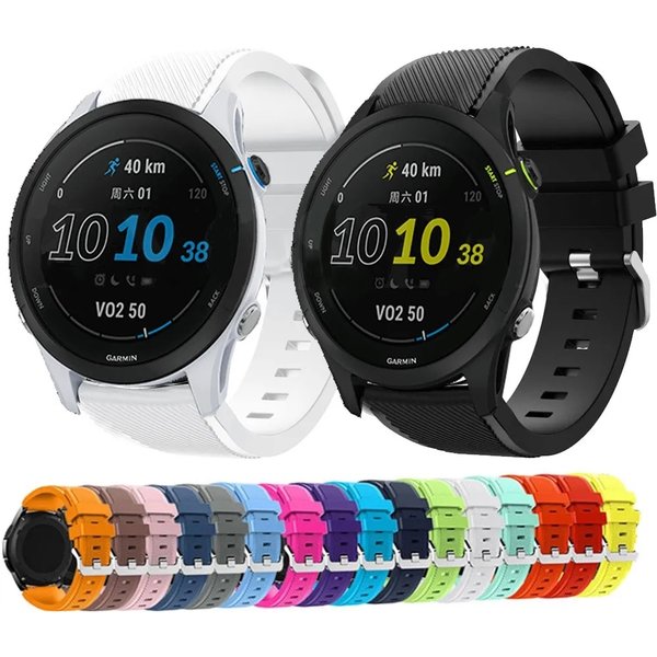 Bracelet de Sport en Silicone souple coloré, 22mm, pour Garmin Forerunner 745, pour Forerunner 965 265 255 Music/Vivoactive 4/VENU 2