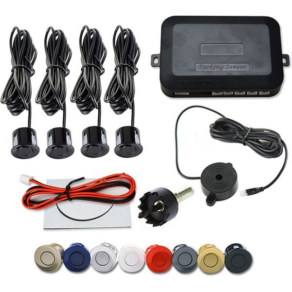 Risingon 12V 22mm Auto Parkplatz Sensor Kit Universal 4 Sensoren Summer Rückunterstützungsradar-ton alarm Anzeige Sonde system
