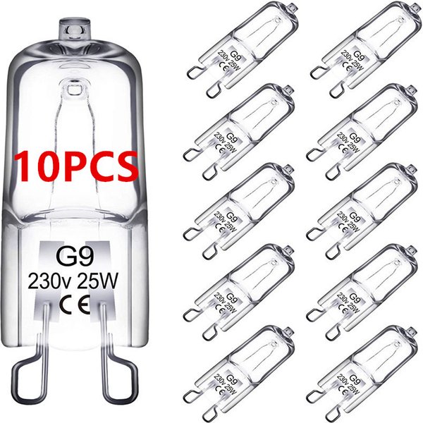 Ampoules halogènes écologiques G9 220V 20W 25W 40W, 10 pièces, Capsule, lampe LED, perles insérées, lampe en cristal, ampoule halogène, vente en gros