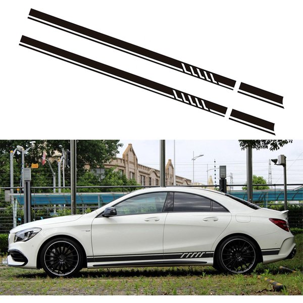 Autocollants de voiture en vinyle pour Mercedes Benz, W204, W205 Racing StrihearDoor, jupes latérales, décalcomanies, A B, C, classe C43, C63, accessoires Jas