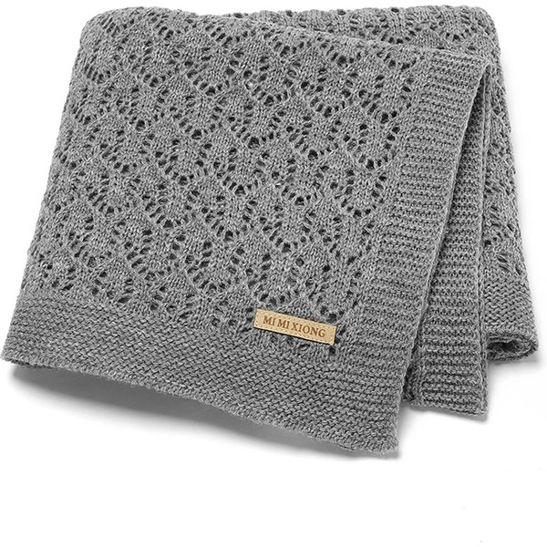 Couvertures pour bébé tapis d'extérieur respirant léger nouveau-né garçons filles tricoté poussette pépinière lange d'emmaillotage infantile tapis de réception