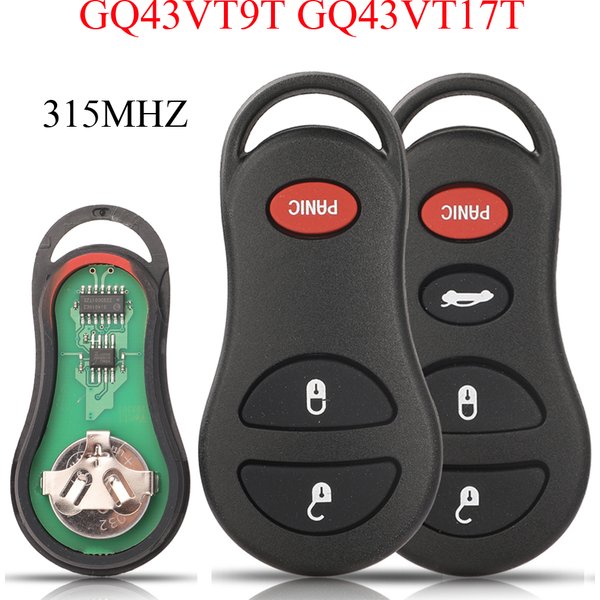 Jingyuqin 3/4BTN GQ43VT9T GQ43VT17T 315MHZ clé à distance pour Chrysler Concorde 300 LHS néon pour Dodge Interpid néon Plymouth néon