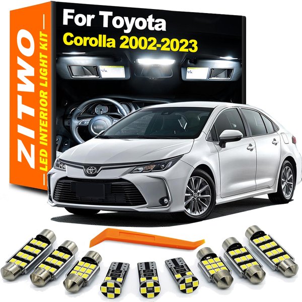 ZITWO LED intérieur dôme carte lecture coffre ampoule Kit pour Toyota Corolla 2002- 2016 2018 2019 2020 2021 2022 2023 accessoires