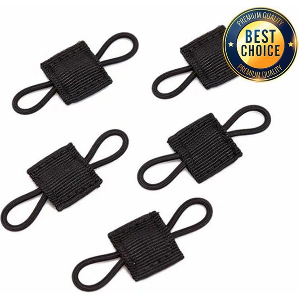 5 pcs,Outdoor Nylon Fastener Tactical Binding Retainer Elastic Molle Ribbon Buckle for Backpack Equipment Accessories