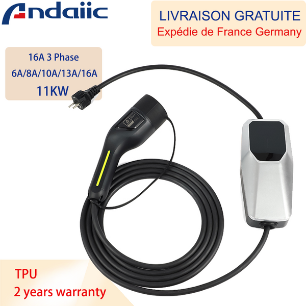 EV-Ladegerät Typ 2 Typ 1 Ladebox für Elektroauto 6A-16A 10 Meter 4 Meter 1 Phase 3 Phase EVSE Ladekabel Modus 2