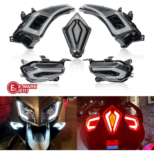 TMAX 530 2012-2016 LED clignotants pour YAMAHA Tmax530 2013 2014 LED avant arrière feu de frein indicateurs avec EmarK