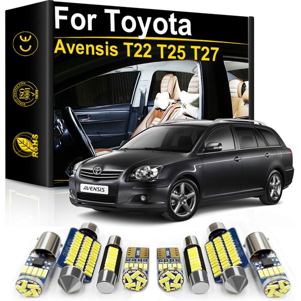 For Toyota Avensis T25 T27 T22 1997 2005 2006 2011 2016 2017 2018 Accessories Car Interior LED Lights License Plate Lamp Canbus
