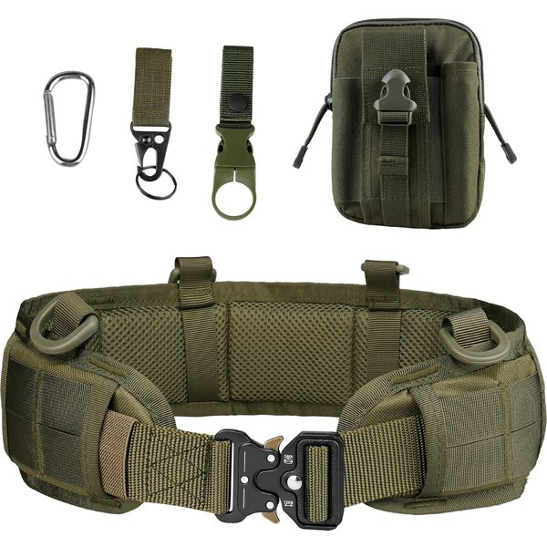 JSJM ceinture tactique ceinture réglable travail en plein air hommes ceinture Combat CS chasse Paintball rembourré ceintures de taille poche