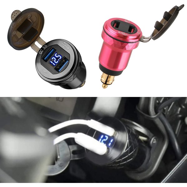 Für BMW R1200GS R1250GS F800GS F750GS F850GS Tiger 800 900 Für Ducati QC 3,0 Dual USB Ladegerät Steckdose Power Adapter Typ-C