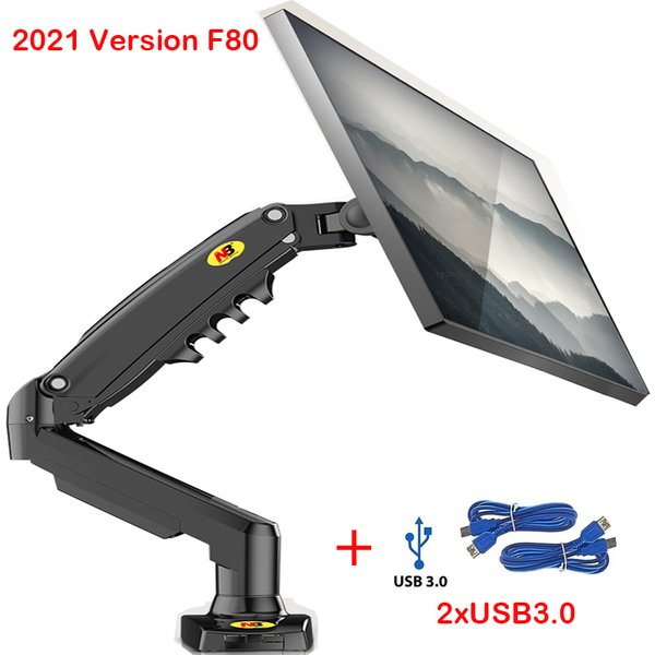 NORTH BAYOU F80 ressort à gaz 17-30 pouces bureau LED LCD moniteur support bras ergonomique gaz jambe de force Flexi montage charge 2 ~ 9kgs