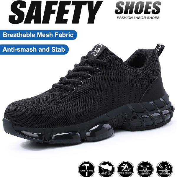 Steel Toe Safety Shoes for Men Women Comfortable Breathable Non Slip Work Shoes Security Protective Shoes Comfortable Sneakers