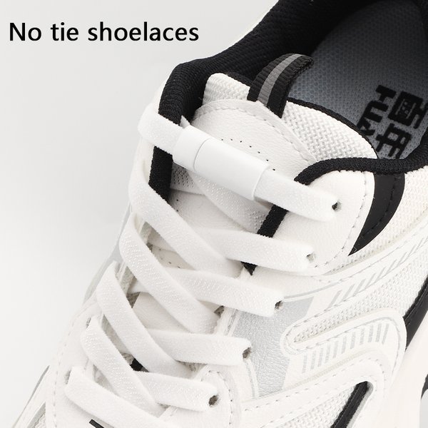 Lacets magnétiques en métal plats pour sportifs – Sans nœuds, sûrs et fiables, lacets paresseux avec bande en caoutchouc