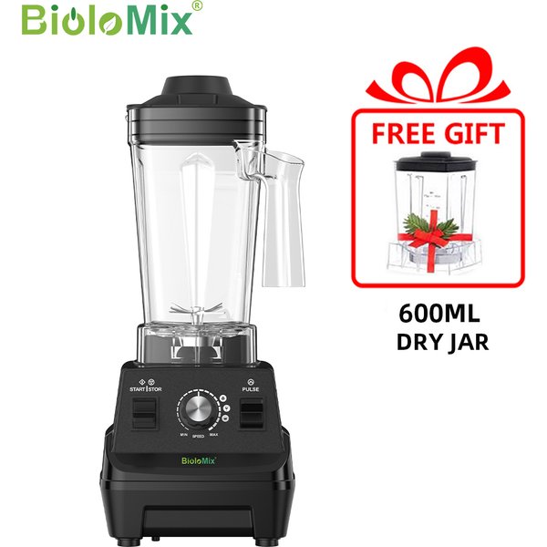 BioloMix Mini Pro 1800W High Power Smoothie Mixer BPA FREI 1,8 L und 0,6 L Dual Jar Hohe Leistung küche Mixer Entsafter