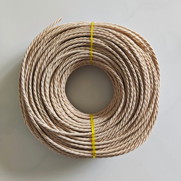 Cordon en papier danois de 4 mm, corde en papier huilé naturel 3 brins 500g pour le tressage de sièges de chaise, artisanat DIY, jardinage