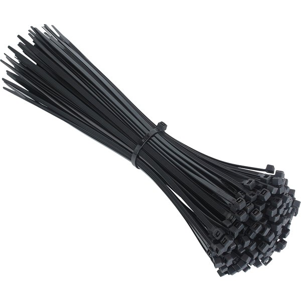 Kunststoff-Nylon-Kabelbinder 100 Stück Schwarz 5X300 Kabelbinder-Befestigungsring 3X200 Kabelbinder-Reißverschluss mit 5X200 Selbstverriegelnden Nylon-Kabelbindern