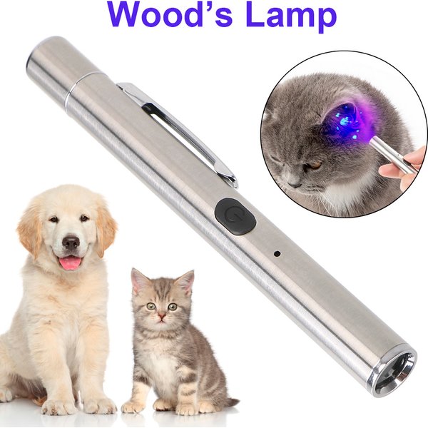 365 UV Black Mirror Cat Moss Tinea Light UV Flashlight Wood's Lamp Pet Fungus Detection Waterproof Skin Ultraviolet Light