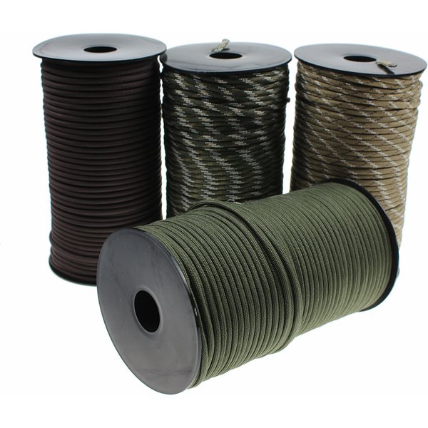 Corde en paracorde 7 brins 4 mm, norme militaire 550, 30/50M, cordon de parachute d'extérieur, sangle de survie, parapluie, tente, lanière, camping, randonnée