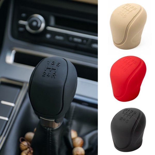 Couvercle de pommeau de levier de vitesse en silicone pour voiture, poignée coordonnante, housses de protection, manuel, 5 vitesses, 6 vitesses, accessoires d'intérieur de voiture