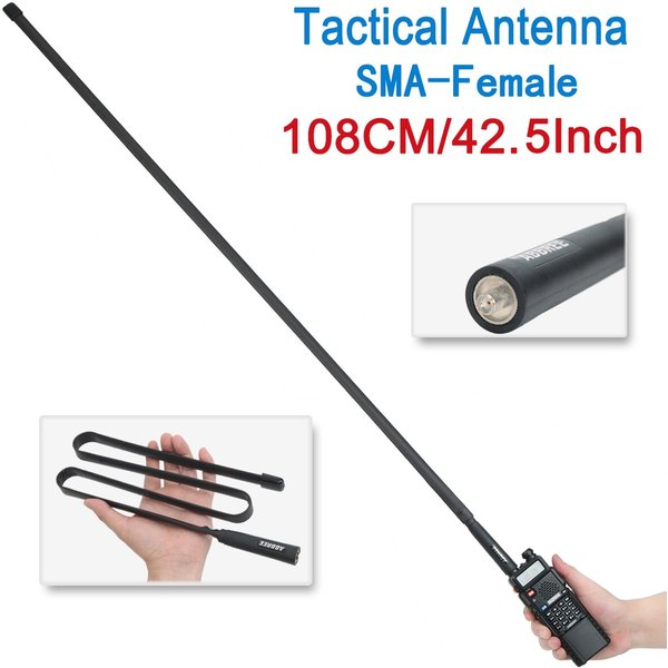 Abbree faltbar cs taktische antenne sma weiblich 144/430mhz für baofeng uv 5r uv82 uv 13 pro bf 888s quansheng uv k5 radio