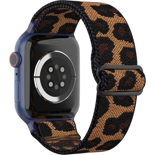 Nylon Strap For Apple Watch Band 49mm 45mm 44mm 40mm 42mm 41mm 38mm Noble Cheetah Print Watchband for Apple Watch 8 7 6 5 4 3 SE