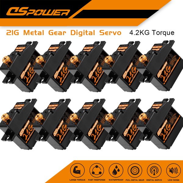 DSpower 1/5/10/20 Stück 21g Metallgetriebe Mini Servo 17g Servo für 1:18 1:16 RC Auto Slash 144001 C24 D12 MN99S MN86 RC Flugzeug Roboter