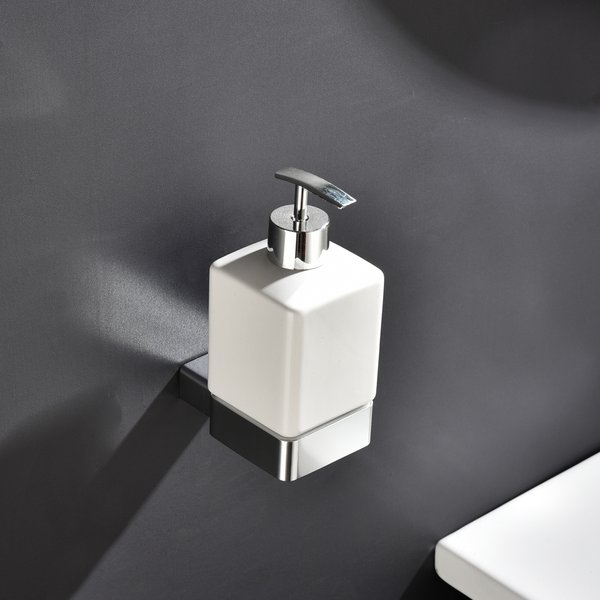 Lotion Dispenser Wall Mounted Liqid Soap Holder Ceramic Holder Aluminum Shampoo Bottle Bathroom Accessories Wash Lotion Holder