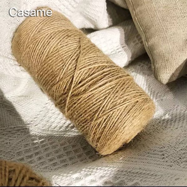 Ficelle en Jute Naturelle de 100m, Corde d'Emballage, Fait à la Main, Ficelle Fine, Durable