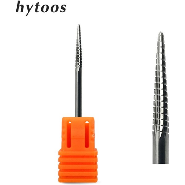 HYTOOS Cone Carbide Nail Drill Bits Rotary Manicure Cutters Gel Removal Nails Accessories