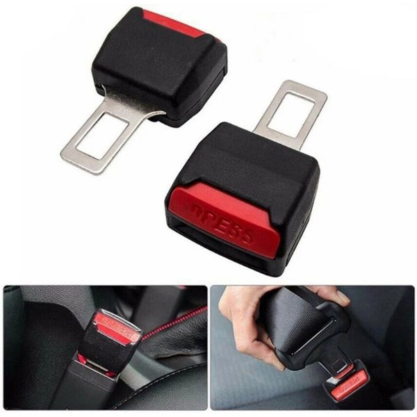 2 PCS Car Seat Belt Clip Extender Safety Seatbelt Lock Buckle Plug Thick Insert Socket Extender Safety Buckle