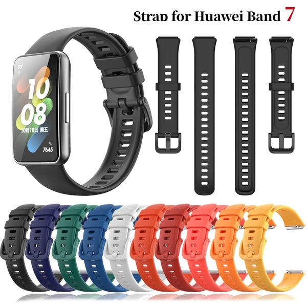 Bracelet de remplacement pour Huawei Band 7 Bracelet de montre en Silicone souple accessoires de montre intelligente Bracelet pour Huawei Band 7 Correa