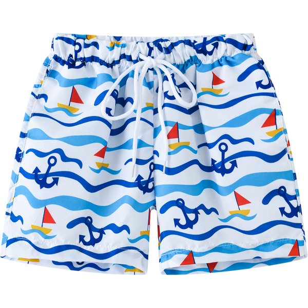 Summer 2-10 Year Old Children's Beach Vacation Shorts, Fashionable Multi-Color Beach Shorts for Boys and Girls
