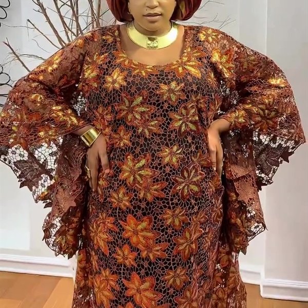 Elegant African Dresses for Women Muslim Fashion Lace Boubou Abayas Robe Dashiki Ankara Sequin Evening Gown Kaftan Maxi Dress