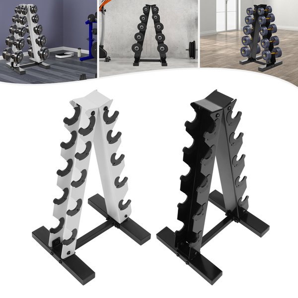 A-Rahmen-Hantelständer, 5-stufiger Hantelständer aus Stahlgewicht, 100 kg belastbares Gewichtshalterregal für das Heim-Fitnessstudio, 34 x 32 x 65 cm