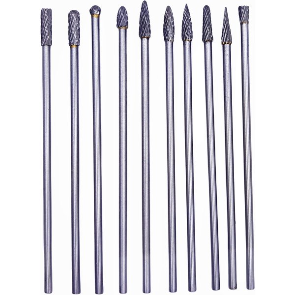 1 pièce, fraise en carbure de tungstène 3x4x100 mm, tige de 3 mm, pour outils rotatifs Dremel et meuleuses – outil de coupe et de meulage.