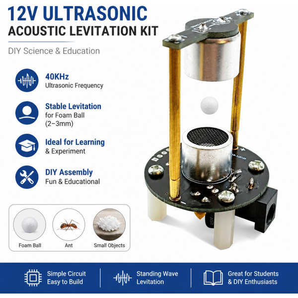 Kit d'apprentissage à suspension acoustique à ultrasons, mini droitateur, éducation scientifique, produit expérimental, bricolage, 12V