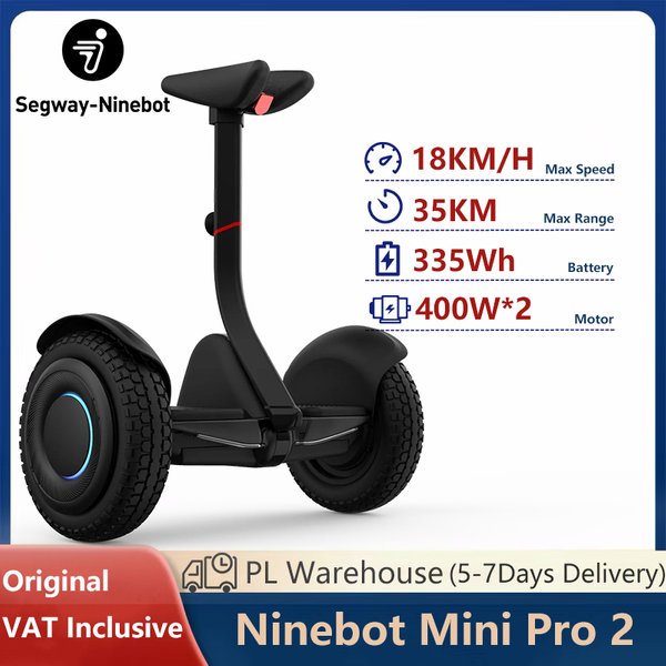 EU-Lagerbestand Ninebot By Segway Mini Pro 2 Selbstbalancierender Elektroroller Original 18KM/H Geschwindigkeit 35KM Reichweite Kompatibel mit Gokart-Kit