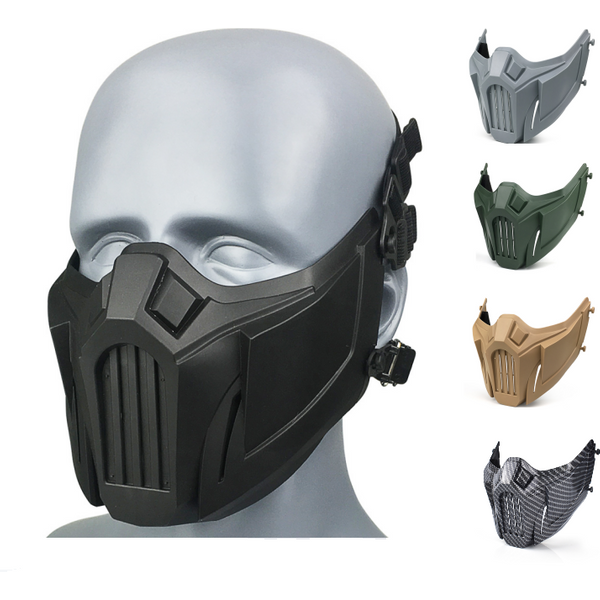 REikirc Tactical Half Face Airsoft Mask Adjustable CS Cosplay Halloween Military Masks