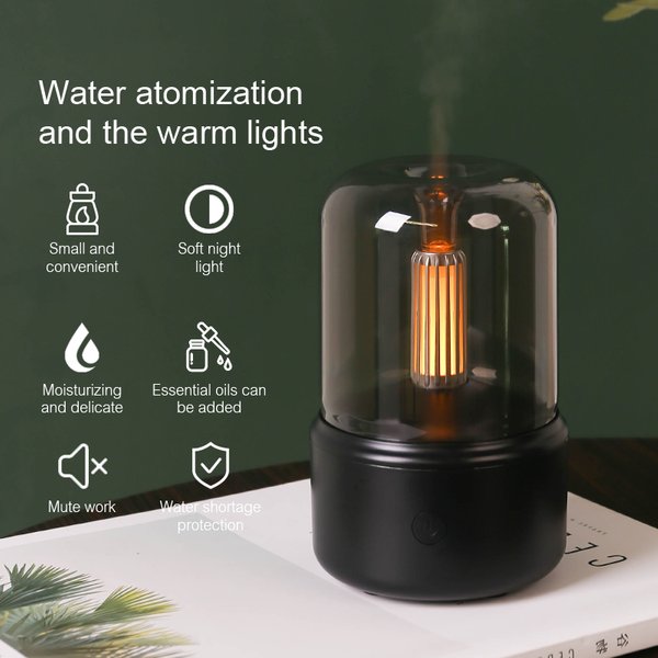 KINSCOTER Home Portable Aroma Diffuser USB Air Humidifier Essential Oil Night Light Cold Mist Maker Sprayer for Gift Bedroom