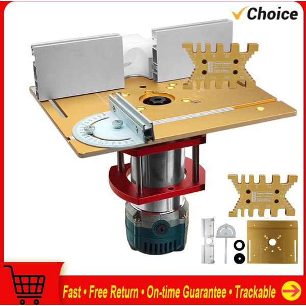 Router Table Insert Plate Aluminum Alloy Wood Milling Flip Board Trimming Machine Engraving Auxiliary Tool Woodworking Benches