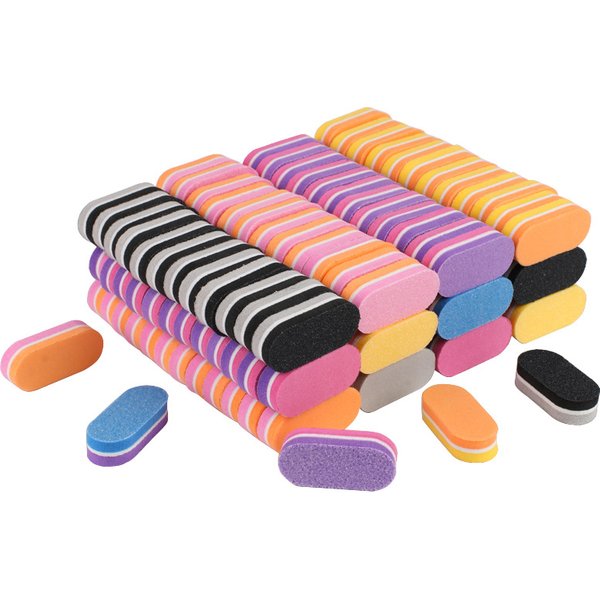 10/20/40Pcs Mini Nails Sponge File Buffer Block Double Color Buffing Sanding File Pedicure Manicure Tool Gel Suplies Accessories