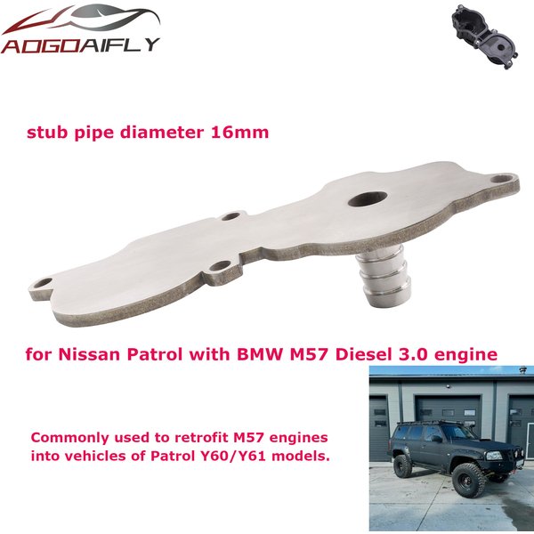 Adaptateur de ventilation du carter M57 en PVC, diamètre 16 mm, pour Nissan Patrol avec moteur diesel BMW M57 3.0, fourni par l'usine.