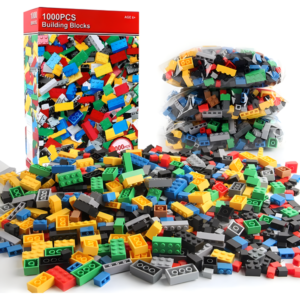 Ensemble de blocs de construction créatifs DIY 300/500/1000 pièces, blocs classiques urbains, cadeau d'anniversaire, jouets éducatifs pour enfants