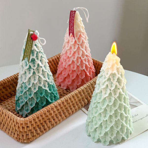 Moules en silicone 3D pour ornement d'arbre de Noël, bougie parfumée bricolage, gypse aromatique, moule en résine de Regina, cadeau artisanal, moule exécutif, décoration d'intérieur