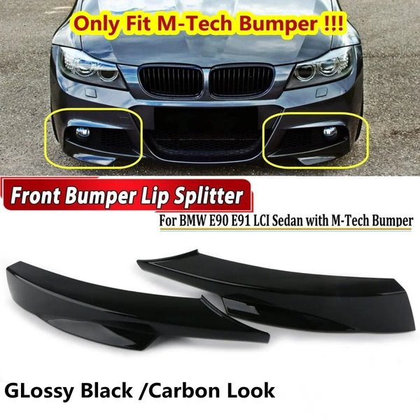 Paar Frontschürze Lip Splitter Spoiler Für BMW E90 E91 335i 328i LCI 2009 2010 2011 2012 M-Tech Stoßstange Seite Splitter Abdeckung