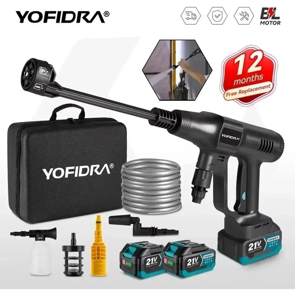 YOFIDRA 200 Bar Bürstenlose Hochdruck Auto Waschmaschine Wasser Pistole 6 IN 1 Garten Waschen Waschen Spritzpistole Fit Für makita 18 V Batterie Pin