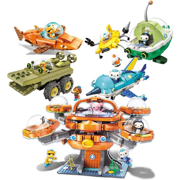 13 set Octonauts Building Blocks Set, Octopus Construction Toys, Compatible with Major Brands, Kids Underwater Adventure Gift