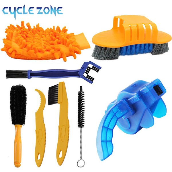 JOCleaner-Kit de livres de cyclisme pour VTT, ensemble de brosses à récurer, lavage de vélo portable, outil de réparation pour le cyclisme sur route