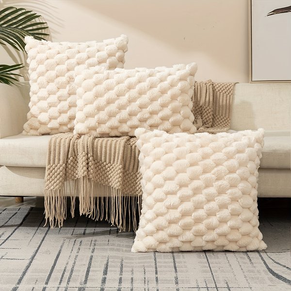 Housses de coussin confortables pour salon, oreillers décoratifs en tricot pour canapé, taie d'oreiller design, coussin doux et moderne
