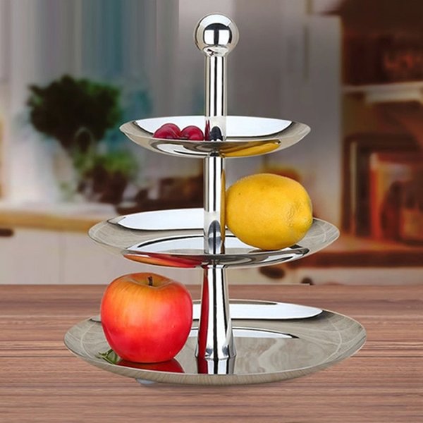 Edelstahl Multi Schicht Europäischen Stapelbar Snack Portion Schüssel Trocken Obst-fach Mutter Candy Getrocknete Obst Display Lagerung Platte
